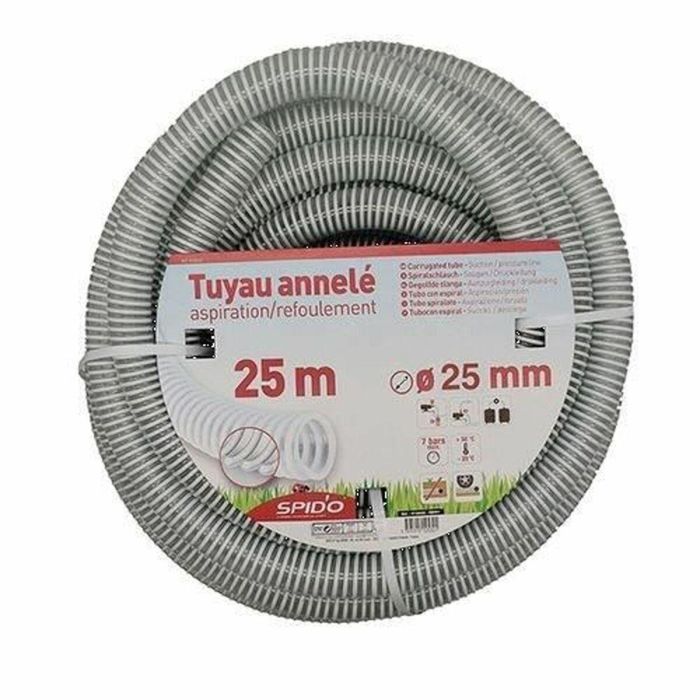 Spido SAN1716771777410 Manguera de PVC reforzado Espiral flexible 25 m Ø 25 mm