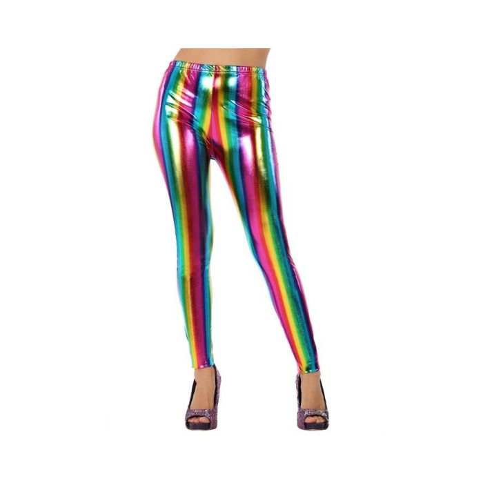 Leggings Multicolor Psicodélico Adulto para Trajes Hippies, Fiestas Neón o Festivales 0 Leggings Multicolor Psicodélico Adulto para Trajes Hippies, Fiestas Neón o Festivales 0