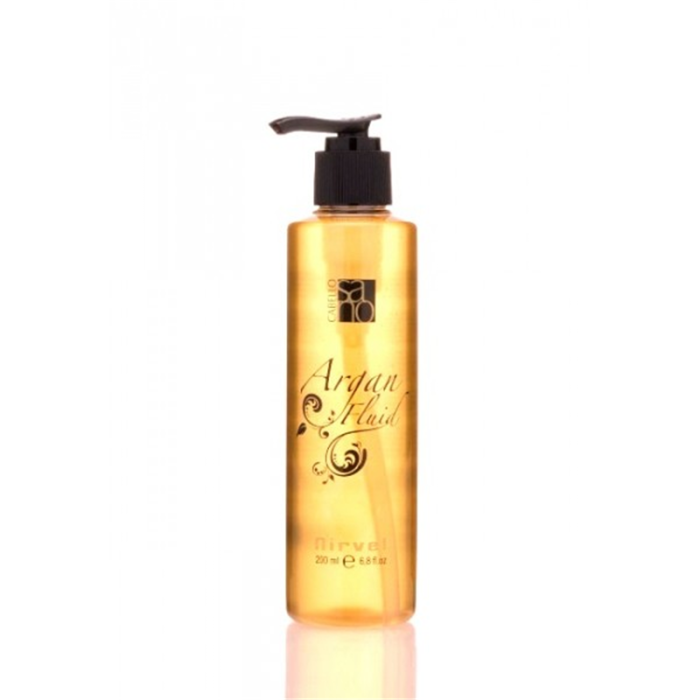 Nirvel Argan Fluid 200 ml. para todo tipo de cabellos. Aporta brillo, sedosidad y reduce el tiempo de secado un 50%.