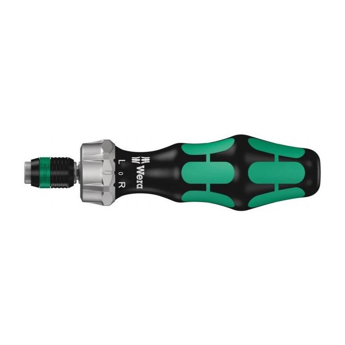 Wera 816 RA Destornillador de carraca Ratschenschraubendreher, Negro/Verde, punta 1/4"