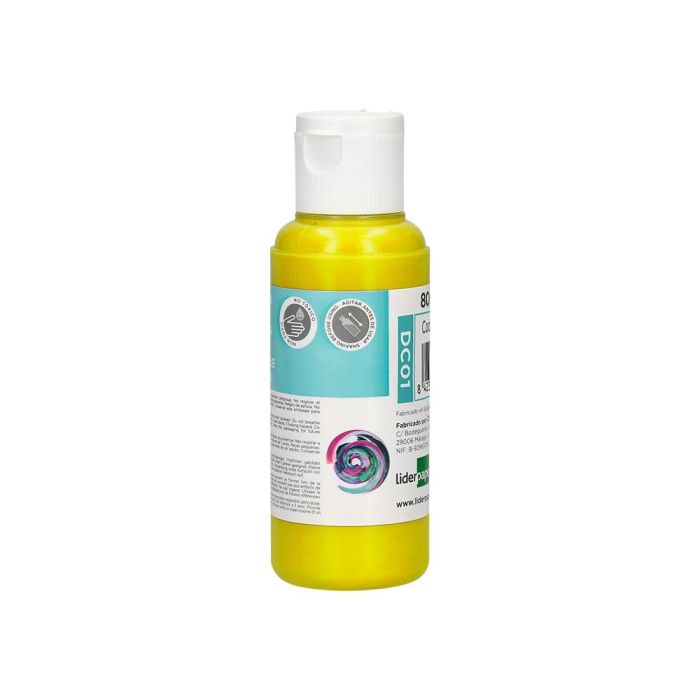 Pintura Acrilica Liderpapel Bote De 80 mL Amarillo 1