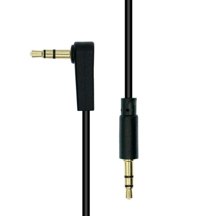 ProXtend Mini-Jack 3-Pin Angled Slim Cable M-M Black 1.5M 1 ProXtend Mini-Jack 3-Pin Angled Slim Cable M-M Black 1.5M 1