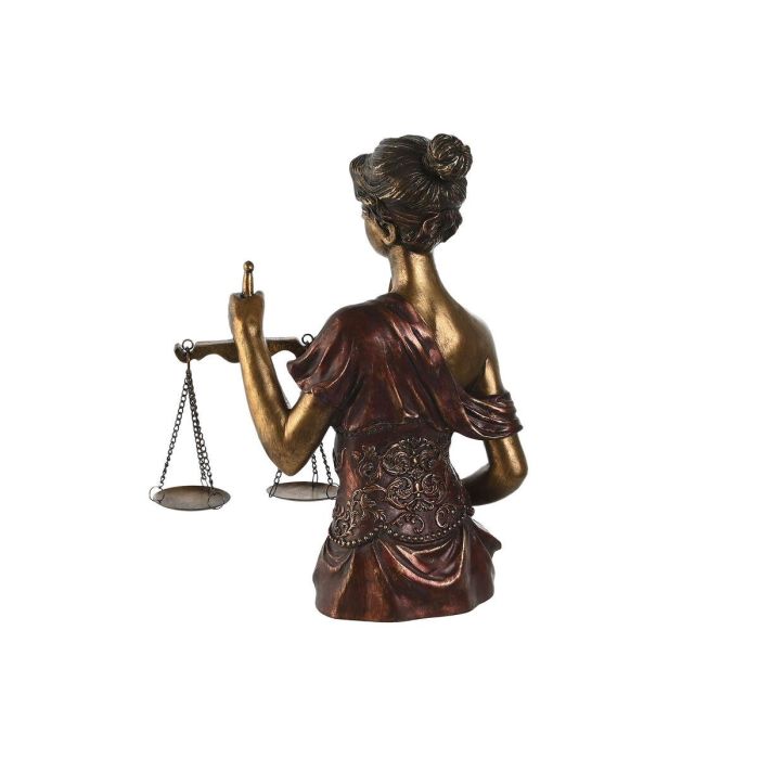 DKD Home Decor Figura Glam Justicia de Resina Cobre 14 x 33.5 x 24.5 cm 1