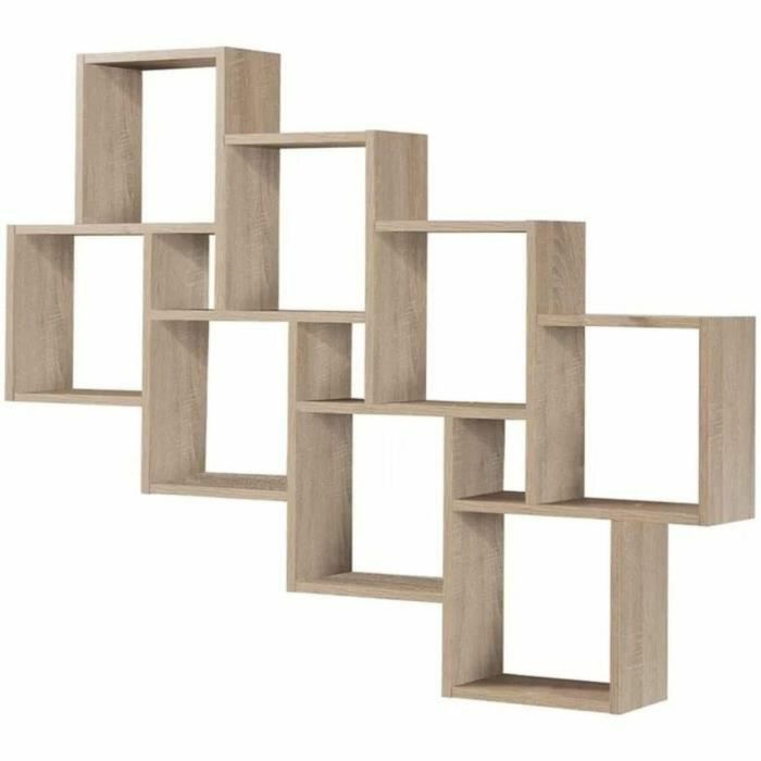 FMD FMD4029494116239 Estante de Pared LAURIO 3 Decoración Roble L94,5 x H120,8 x P15,7 cm Hecho en Alemania