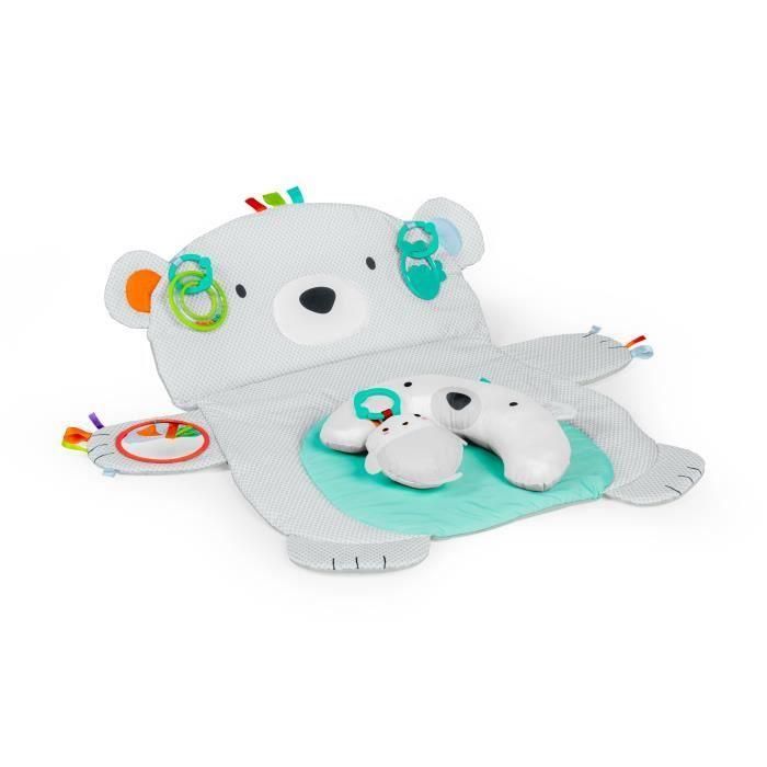 ESTRELLAS BRILLANTES Alfombrilla de juego Polar Bear Tummy Time Prop & Play ESTRELLAS BRILLANTES Alfombrilla de juego Polar Bear Tummy Time Prop & Play