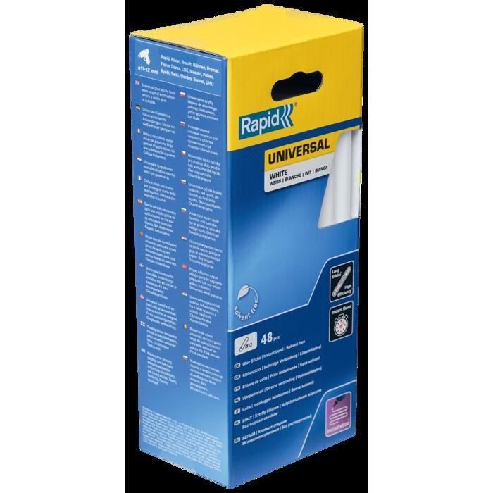 Rapid RAP4051661034251 Pegamento en Barras Ø12mm Blanco, Alta Fluidez, Fraguado Rápido 15 seg, 48 Unidades Rapid RAP4051661034251 Pegamento en Barras Ø12mm Blanco, Alta Fluidez, Fraguado Rápido 15 seg, 48 Unidades