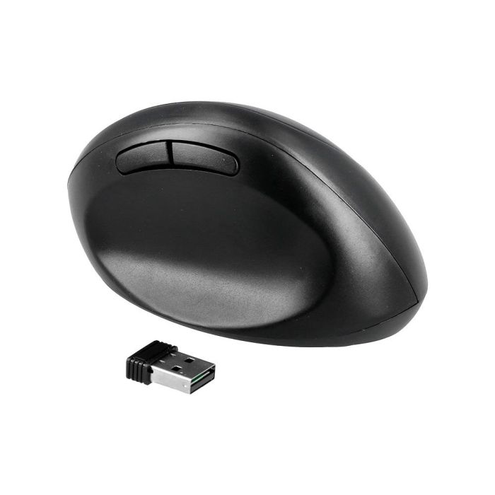 Raton Q-Connect Optico Inalambrico Ergonomico Vertical Dpi 800-1200-1600 Pila Aa Negro 2