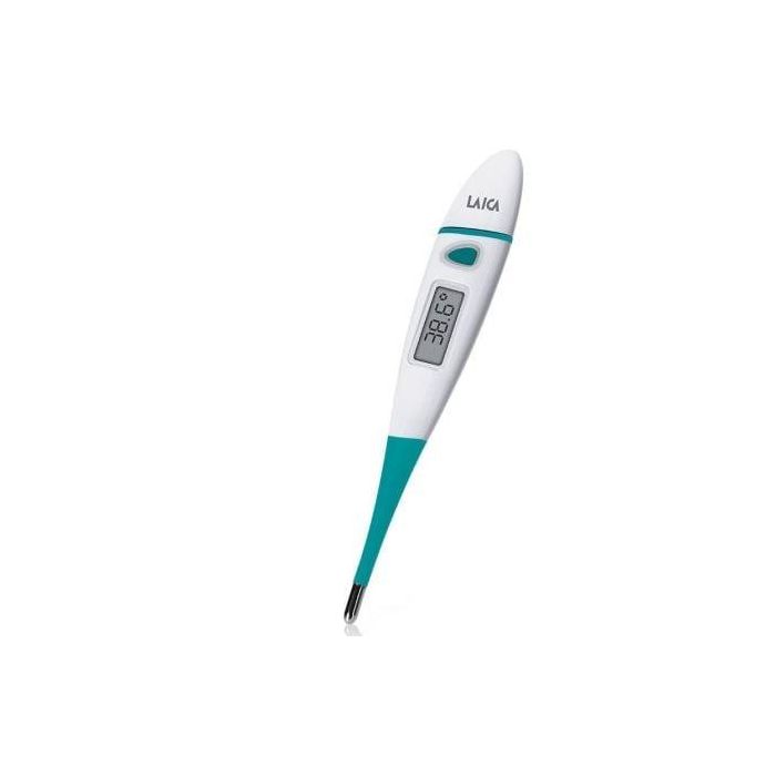 Laica TH3601W Termómetro Digital Corporal Sonda Flexible Oral Axilar Rectal LCD, Memoria y Bolsita Protectora Laica TH3601W Termómetro Digital Corporal Sonda Flexible Oral Axilar Rectal LCD, Memoria y Bolsita Protectora