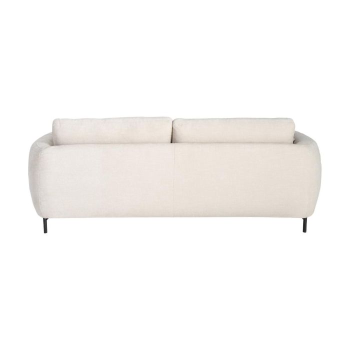 Sofá 3 Plazas Crema Tejido-Metal 229 X 92 X 88 cm