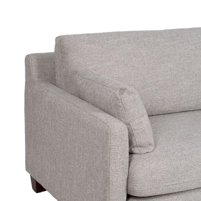 Sofá 3 Plazas Gris Tejido-Madera 221 X 90 X 87 cm