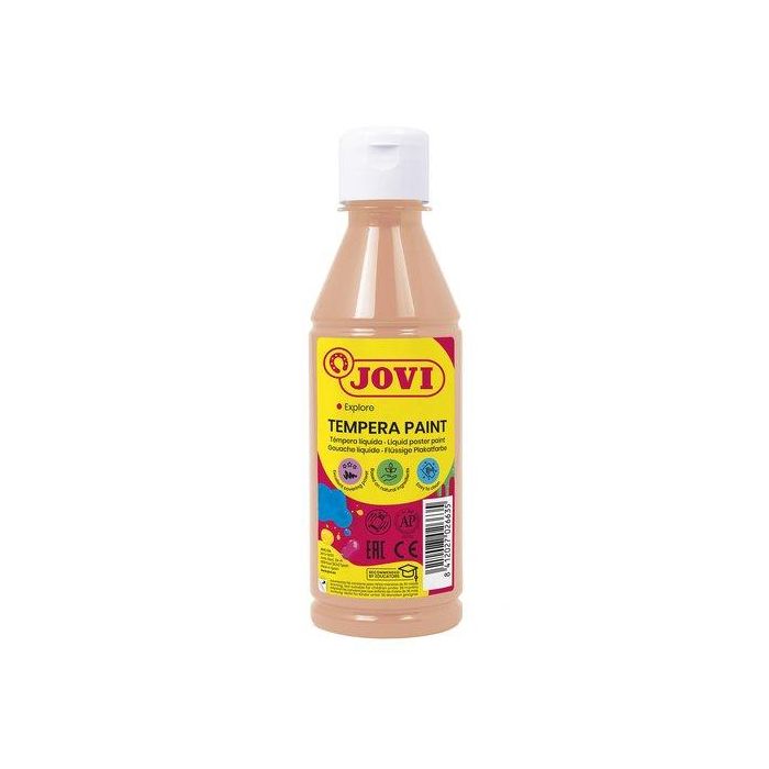Jovi Témpera Líquida Carne Botella De 250 mL - Colores Intensos y Mezclables, Secado Rápido
