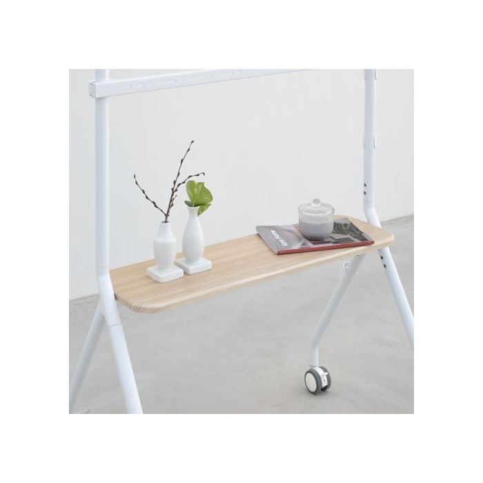 TOOQ Soporte suelo ruedas "ILOVE" pantalla 49-80 blanco