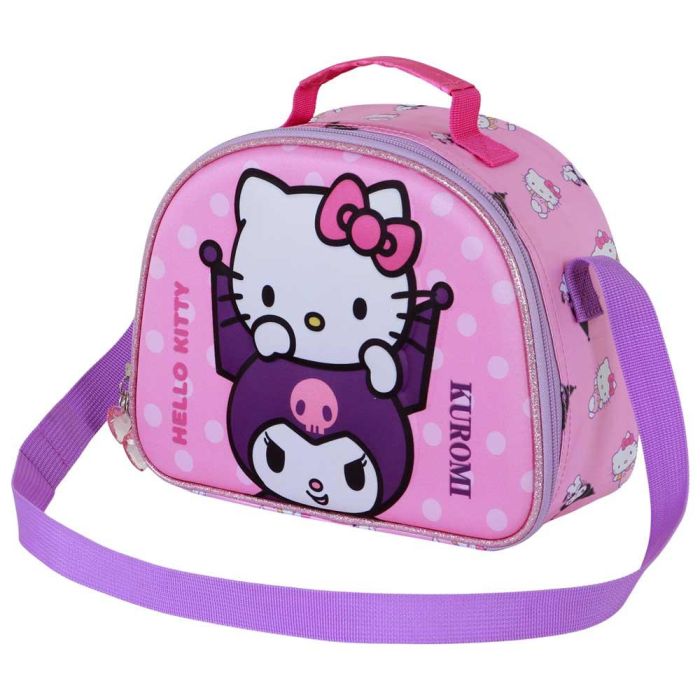 Sanrio Hello Kitty Bolsa Portamerienda 3D Hello Kitty Rosa 5L Isotérmica Infantil con Forro Aislante, Bandolera y Asa Superior Sanrio Hello Kitty Bolsa Portamerienda 3D Hello Kitty Rosa 5L Isotérmica Infantil con Forro Aislante, Bandolera y Asa Superior