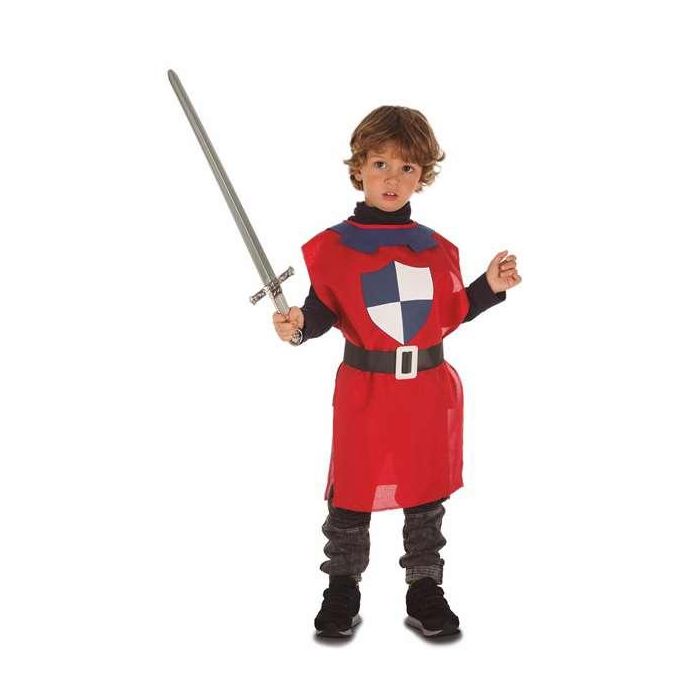 Disfraz peto medieval rojo talla 3-6 y 1 Disfraz peto medieval rojo talla 3-6 y 1