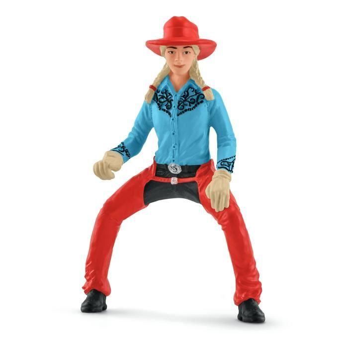 Schleich - Cowgirl y Racing Tonneaux - 42576 - Farm World Range 3