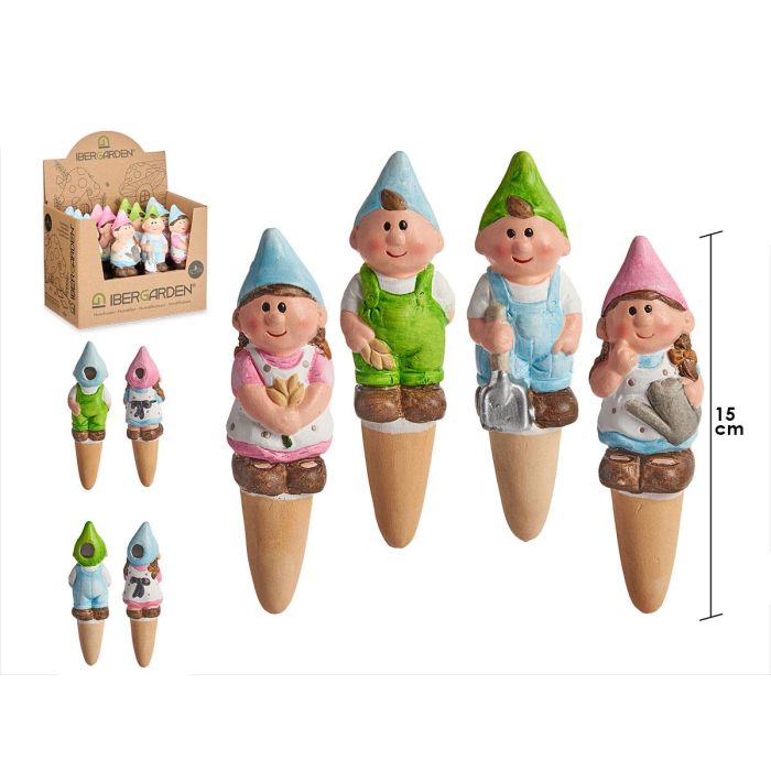 Ibergarden Humidificador de Plantas Duendes de Cerámica Surtidos 4x15x4 cm (48 Unidades) Ibergarden Humidificador de Plantas Duendes de Cerámica Surtidos 4x15x4 cm (48 Unidades)