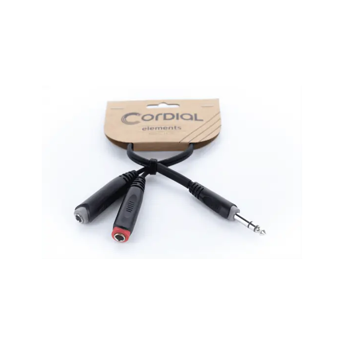 Cordial Cable Y Jack Estéreo Macho a 2 Jacks Mono Hembra 30 Cm 2 Cordial Cable Y Jack Estéreo Macho a 2 Jacks Mono Hembra 30 Cm 2