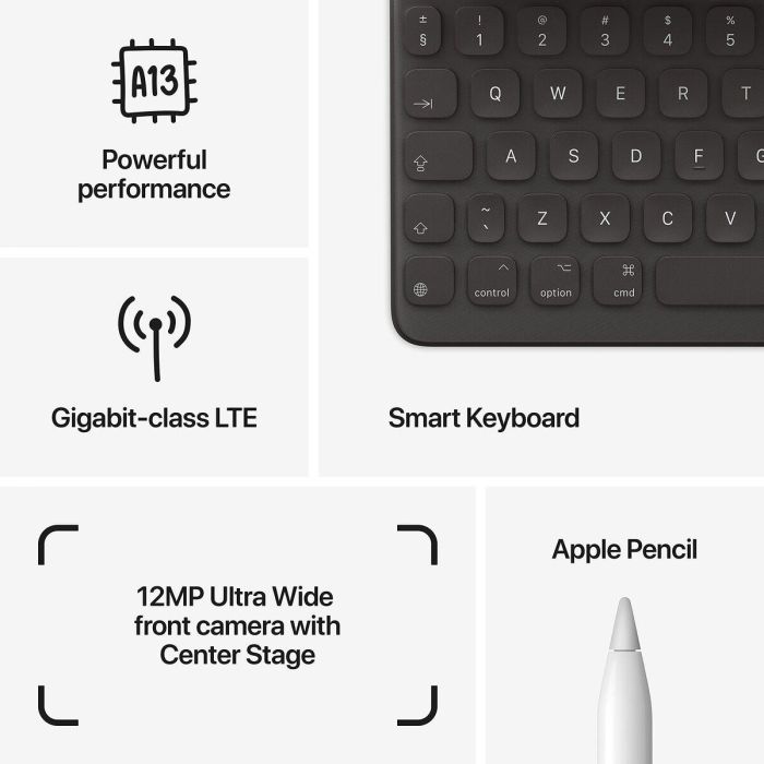Tablet Apple MK4E3TY/A 10,2" Hexa Core 3 GB RAM 64 GB Gris 6 Tablet Apple MK4E3TY/A 10,2" Hexa Core 3 GB RAM 64 GB Gris 6