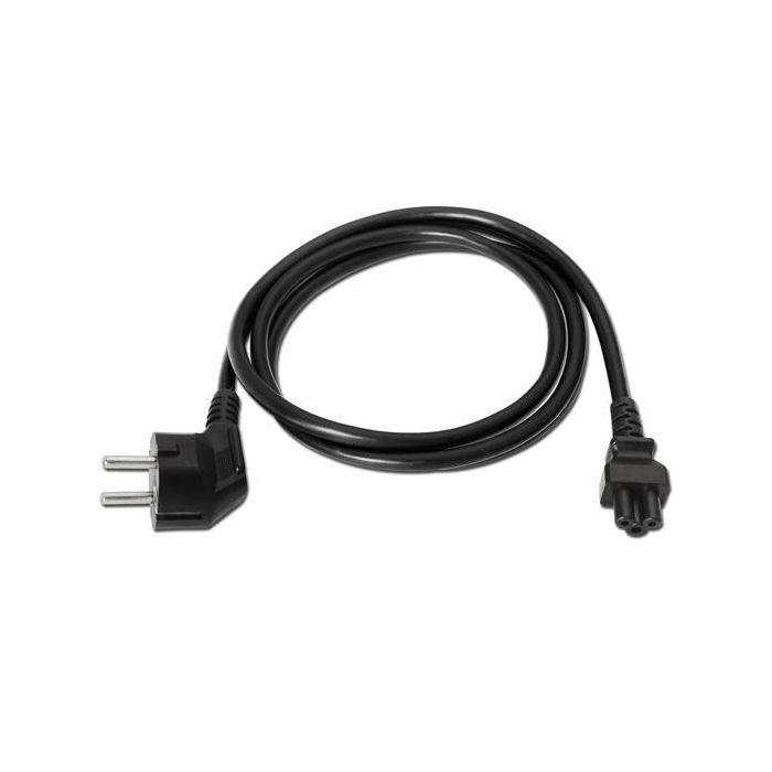 Aisens Cable Alimentación Trébol Cee7 Acodado-M - C5-H Negro 1,5M