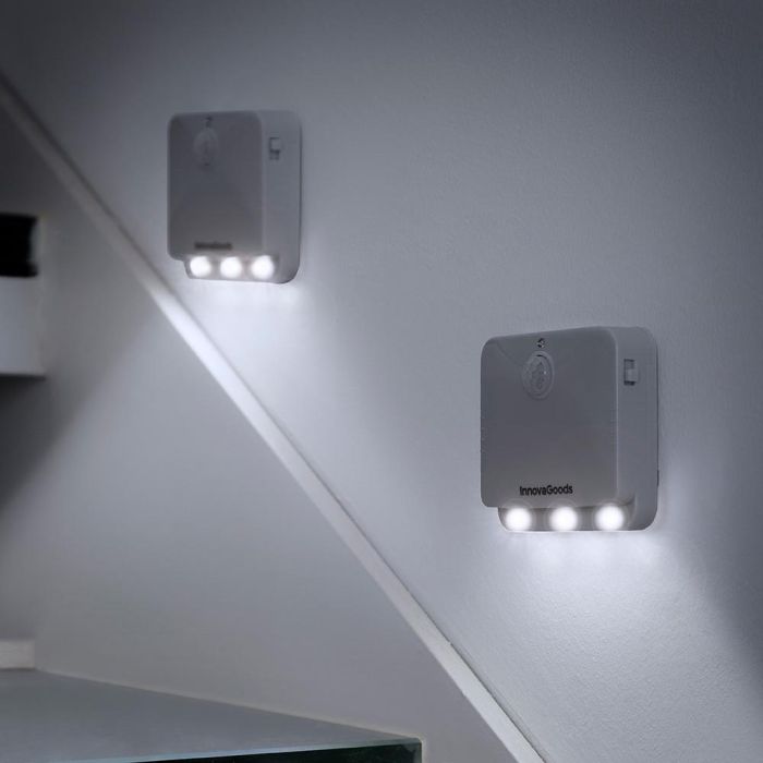 Luz LED con Sensor de Movimiento Lumtoo InnovaGoods 2 Unidades 6 Luz LED con Sensor de Movimiento Lumtoo InnovaGoods 2 Unidades 6