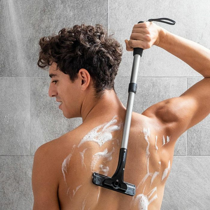 Afeitadora Corporal con Mango de Aluminio Extensible Extaver InnovaGoods Afeitadora Corporal con Mango de Aluminio Extensible Extaver InnovaGoods