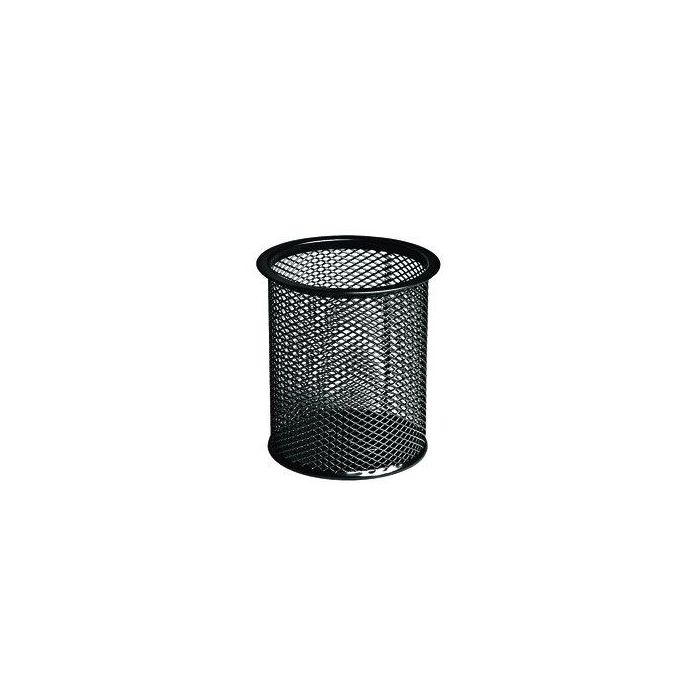 Porta Lapices Forofis Metalico Malla Redondo Negro