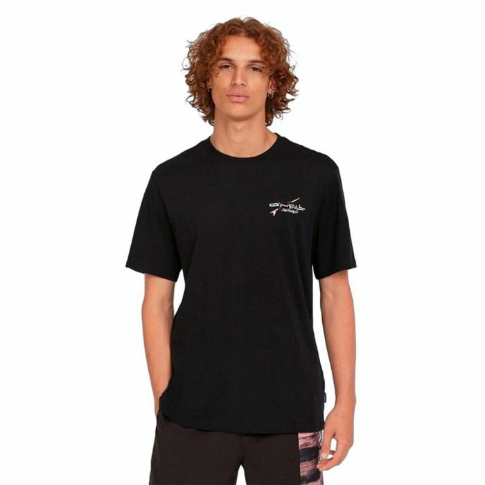Camiseta de Manga Corta Hombre O'Neill Retro Back Print Negro 2