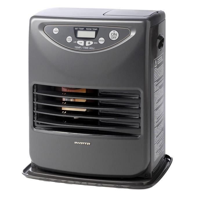 Inverter INVERTER3018 Estufa de Queroseno 3018 PLUS LINE 3000W con Termostato, Encendido piezoeléctrico, Acero Negro Inverter INVERTER3018 Estufa de Queroseno 3018 PLUS LINE 3000W con Termostato, Encendido piezoeléctrico, Acero Negro