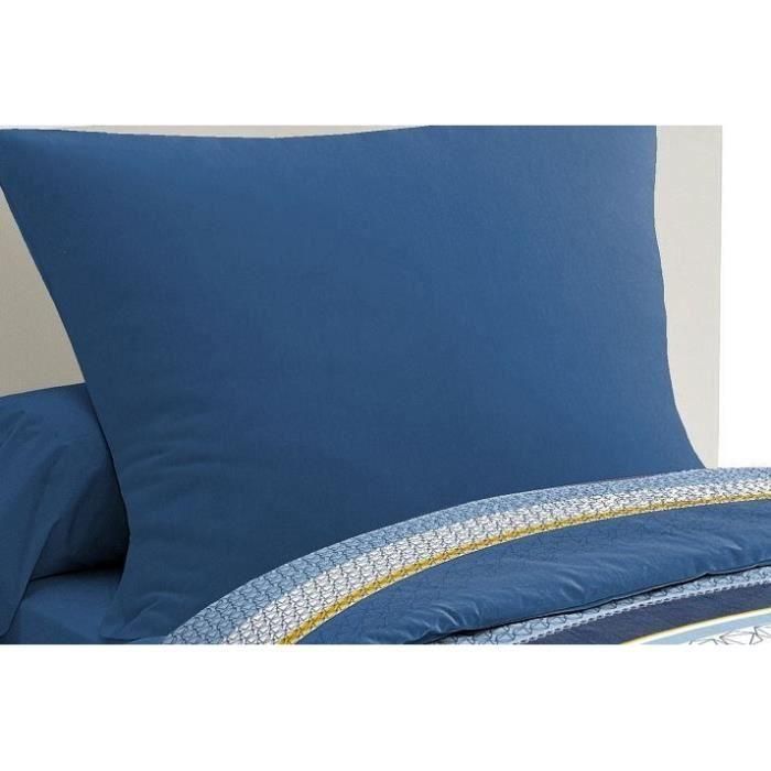 HOME PASSION Juego nórdico de microfibra STANIS - 1 funda nórdica 140 x 200 cm + 1 funda de almohada 63 x 63 cm - Azul 2 HOME PASSION Juego nórdico de microfibra STANIS - 1 funda nórdica 140 x 200 cm + 1 funda de almohada 63 x 63 cm - Azul 2