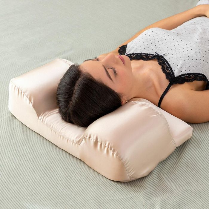 Almohada Cervical Antiarrugas con Funda de Satén Youthlow InnovaGoods 3 Almohada Cervical Antiarrugas con Funda de Satén Youthlow InnovaGoods 3