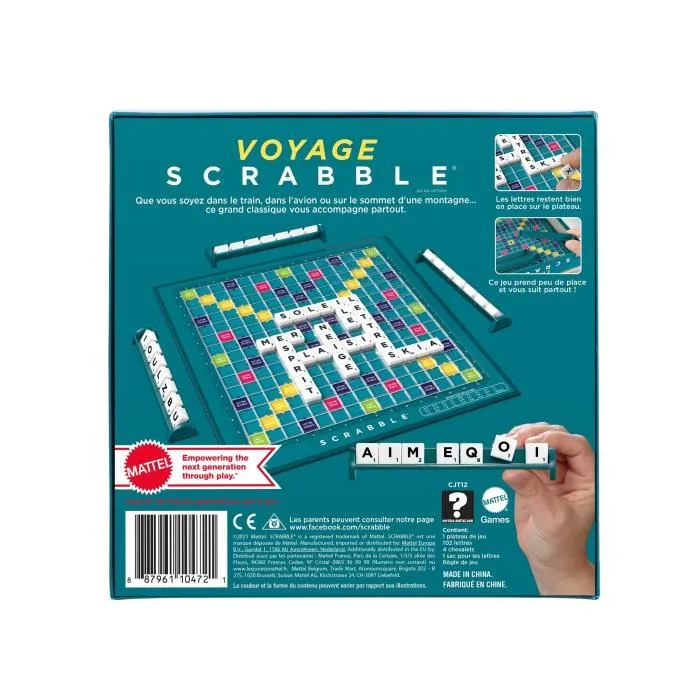 Mattel Games Scrabble Voyage Juego de Mesa para Niños y Adultos a partir de 10 Años 4