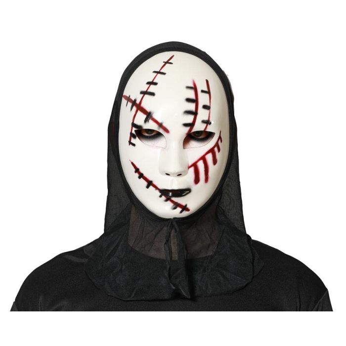 Máscara Halloween Blanco Asesino Cicatrices Fantasma Unisex Adulto Pp