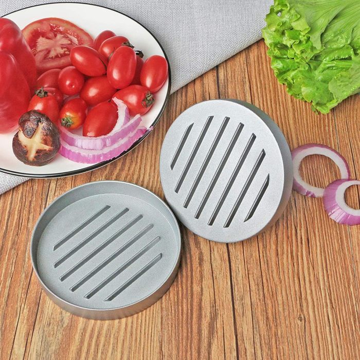 Quttin Prensa Hamburguesa de Metal 12 x 9 cm 221 gramos (12 Unidades) 10