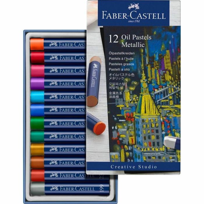 FABER-CASTELL Ölpastellkr. metallic 12er Kartonetui 2