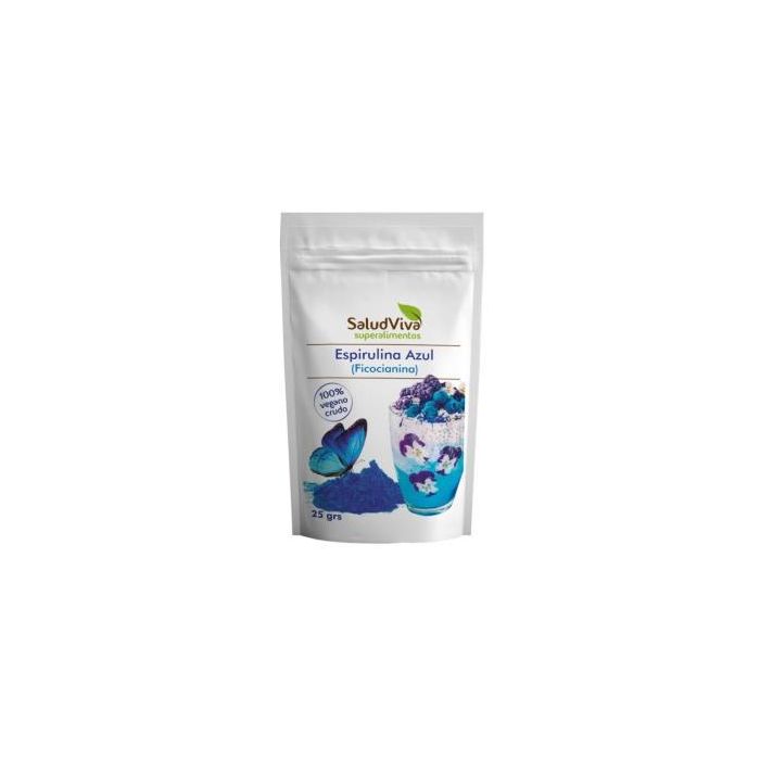 SALUD VIVA Espirulina Azul de Arthrospira platensis, Sin Gluten, 100 Tabletas de 25g