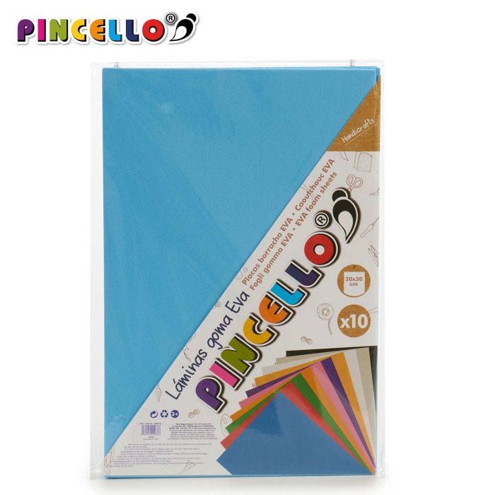 10 Láminas Goma Eva Azul 20x30 cm - Pincello (24 Unidades) 1 10 Láminas Goma Eva Azul 20x30 cm - Pincello (24 Unidades) 1
