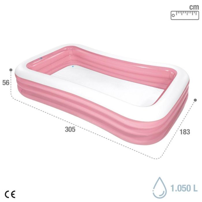 Piscina Hinchable para Niños Intex 1050 L 305 x 56 x 183 cm Rosa (2 Unidades) 3