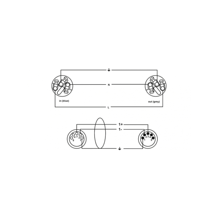 Cable Dmx Xlr De 5 Pines + Powercon 3 M 2 Cable Dmx Xlr De 5 Pines + Powercon 3 M 2