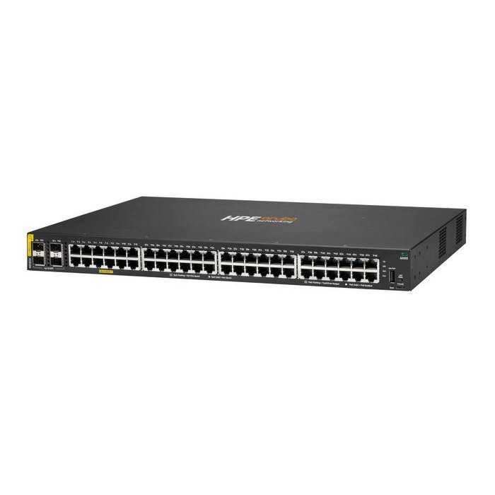 HP Enterprise Aruba 6000 48G 4 SFP POE+ (370W) Switch Gestionado L3 Gigabit Ethernet Montaje en Rack 1U 1