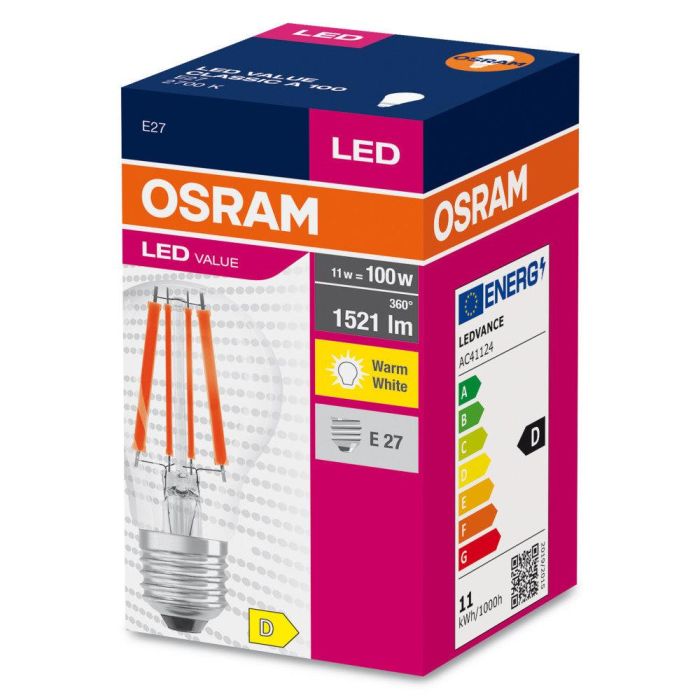Ledvance LVE-4058075438514 Bombilla LED Classic E27 11W 1521Lm 2700K 320º IP20 No Regulable 1 Ledvance LVE-4058075438514 Bombilla LED Classic E27 11W 1521Lm 2700K 320º IP20 No Regulable 1