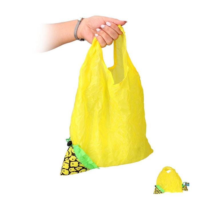 Bolsa de compras plegable de tela, modelo Frutas, 4 colores surtidos 4 Bolsa de compras plegable de tela, modelo Frutas, 4 colores surtidos 4