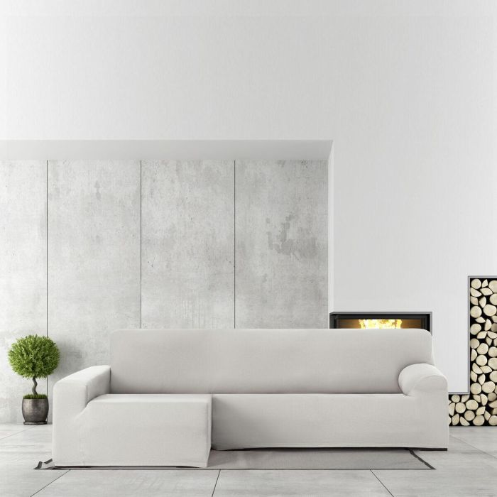 Funda para chaise longue de brazo largo izquierdo Eysa BRONX Blanco 170 x 110 x 310 cm 5