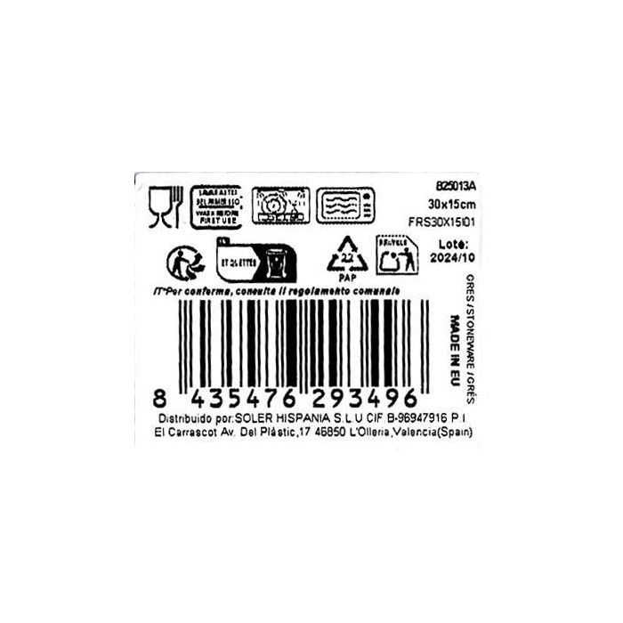 Fuente Rectangular Irys Elite 30x15 cm - Inde (18 Unidades) 2 Fuente Rectangular Irys Elite 30x15 cm - Inde (18 Unidades) 2