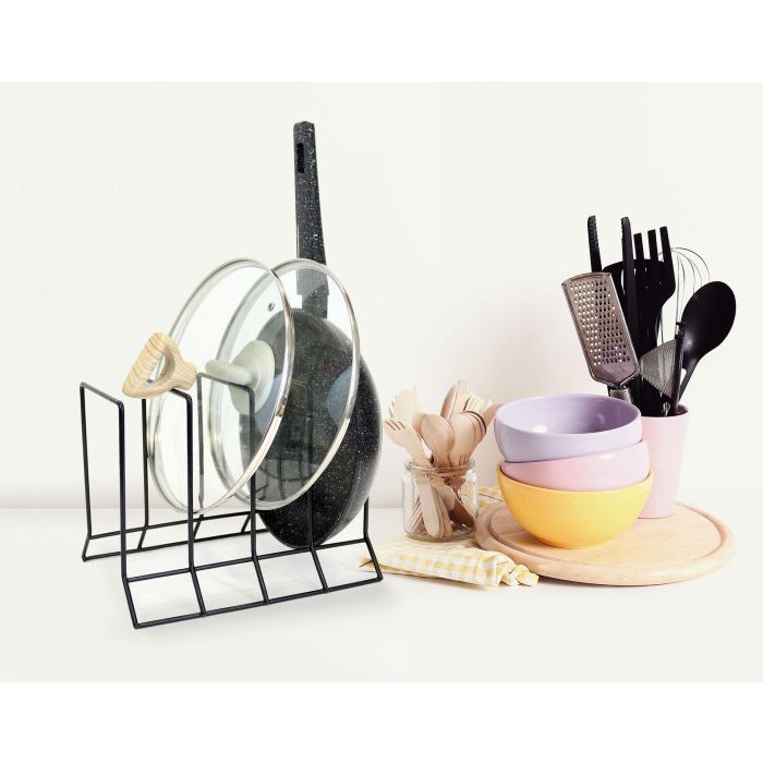 Organizador de sartenes Confortime 26x20.9x19.6 cm negro (12 Unidades) 2 Organizador de sartenes Confortime 26x20.9x19.6 cm negro (12 Unidades) 2