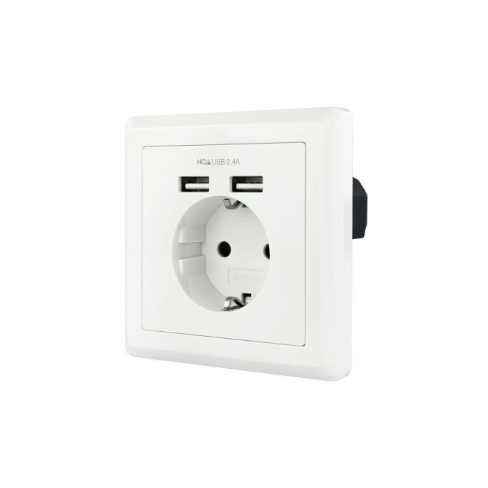 Enchufe Pared con 2 Puertos USB NANOCABLE 10.35.0010 5V/2.4A 5 V 2,4 A