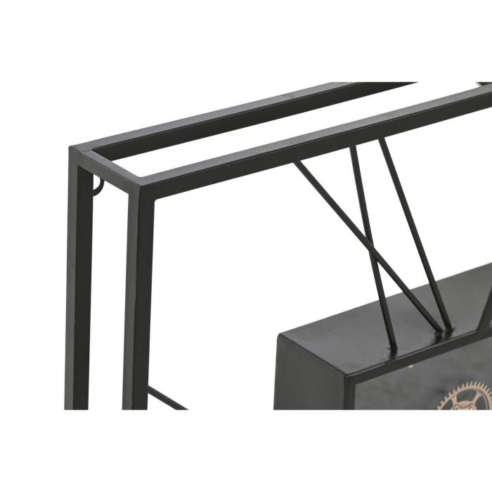 DKD Home Decor Reloj de Pared Estilo Loft Negro Dorado 8 x 80 x 80 cm de Metal y Cristal con Movimiento. Funciona con 3 Pilas AA. 3 DKD Home Decor Reloj de Pared Estilo Loft Negro Dorado 8 x 80 x 80 cm de Metal y Cristal con Movimiento. Funciona con 3 Pilas AA. 3