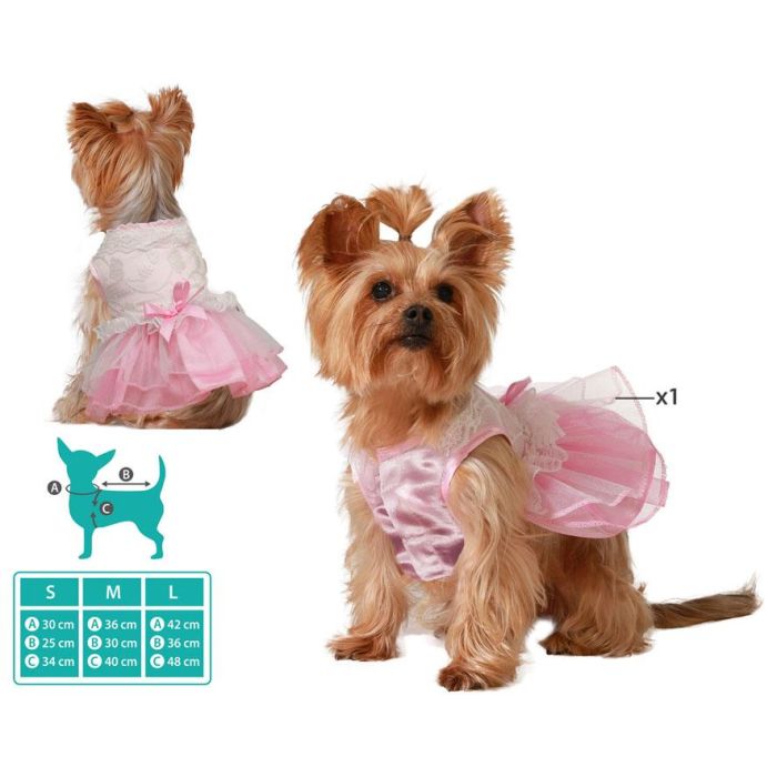 Disfraz de Princesa Rosa con Tutú para Mascota, Talla L de Polyester para Perro 0 Disfraz de Princesa Rosa con Tutú para Mascota, Talla L de Polyester para Perro 0