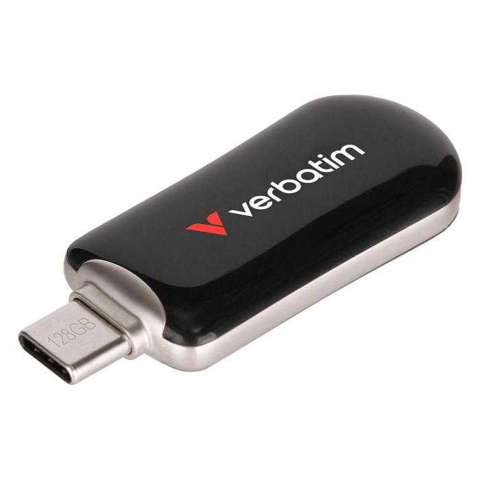 Verbatim 30225 Stick 128GB Plectra Black USB-C Flash Drive, USB 3.2 Gen 1, 100 MB/s Lectura 1