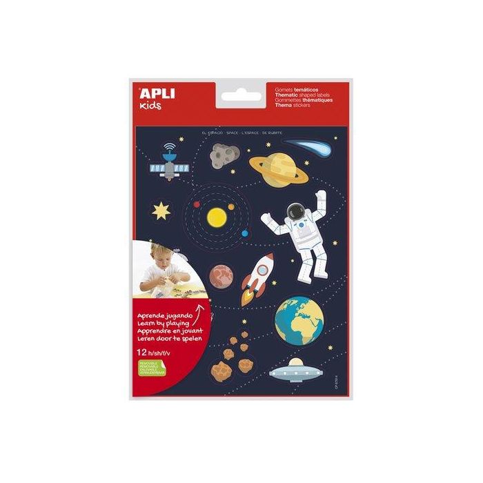 Gomets Apli Tematicos Bolsa 12H Removibles El Espacio 168 Uds. (19226) (Set de 5)