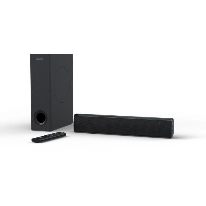 Majority MAJ5056444108869 Barra de Sonido 2.1 con Subwoofer cableado, Bluetooth, USB, Óptica, Aux - 100W - Negro Majority MAJ5056444108869 Barra de Sonido 2.1 con Subwoofer cableado, Bluetooth, USB, Óptica, Aux - 100W - Negro